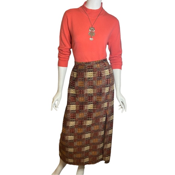 💜 Host Pick Vintage 70s Patchwork Maxi Skirt Size M - Picture 2 of 10